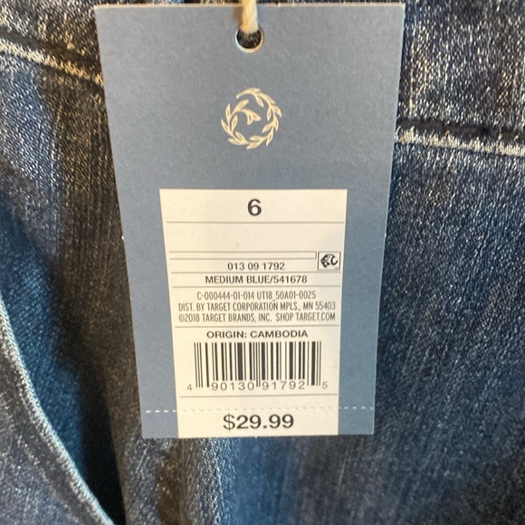 Denim Jean overall Dress with Pockets - Sz 6 - Picture 6 of 6